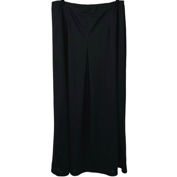 Diane Von Furstenberg Women Vintage Midi Skirt Black Designer Minimalist Large - Picture 1 of 6